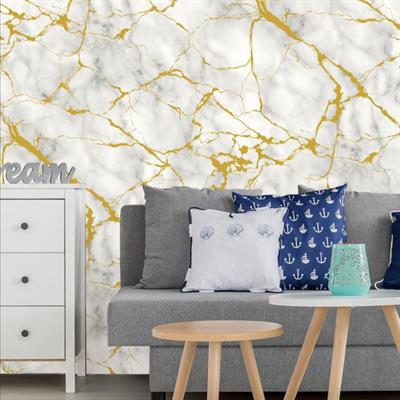 MARBLE FLOW - GOLDEN TIMES WALLPAPER ROLLS