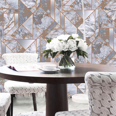 MARBLED LINES  - GOLDEN TIMES WALLPAPER ROLLS