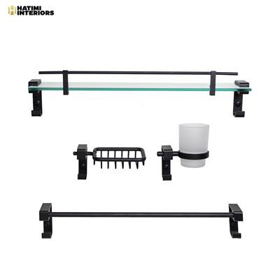 PHANTOM BLACK STYLISH BATHROOM ACCESSORIES SET