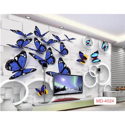 VIBRANT BLUE WINGS - LIVING ROOM WALL PICTURE 