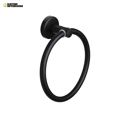 PREMIUM MATTE BLACK TOWEL RING