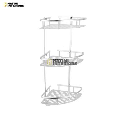 THREE LAYER ALUMINIUM CORNER BATHROOM SHELF