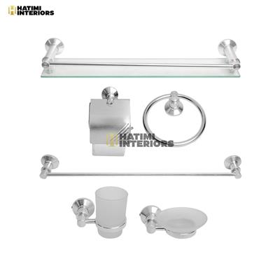 ALUMINUM SCRATCHLESS BATHROOM ACCESSORIES SET