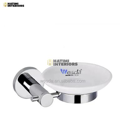 HIGH QUALITY STAINLESS STEEL SOAP HOLDER CERAMIC PLATE