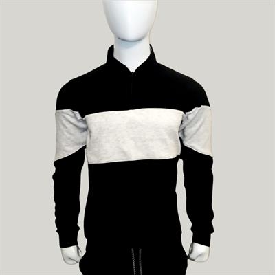 Sweatshirt Panel Style Black and white