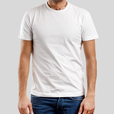 Basic Plain Round Neck T-Shirt White