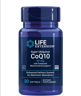 Life Extension Super Ubiquinol CoQ10 with Enhanced Mitochondrial Support, ubiquinol CoQ10