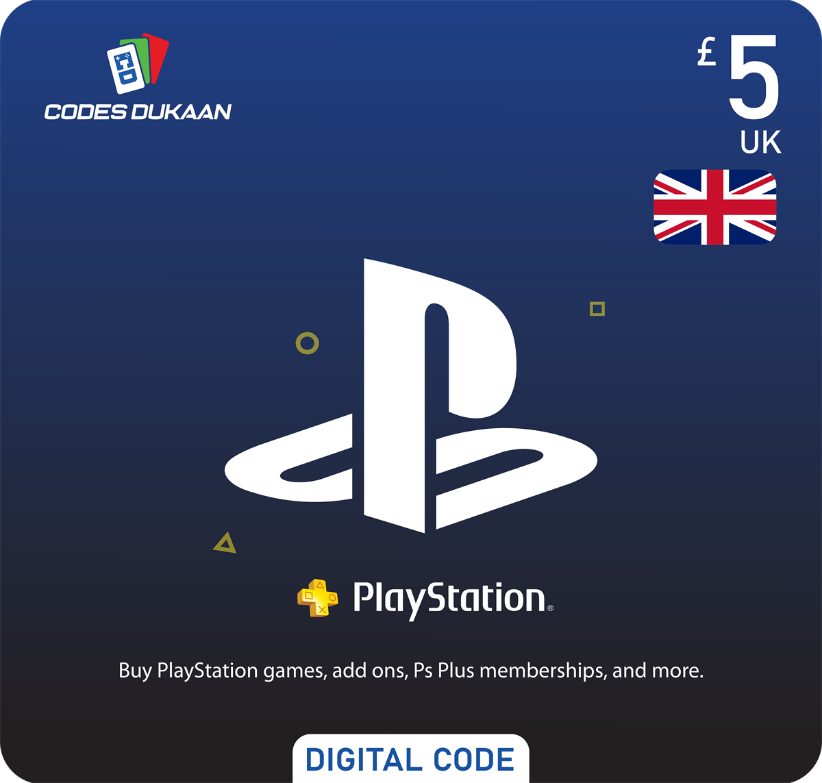 5£ UK PSN in Pakistan for Rs. 1750.00, Codes Dukaan