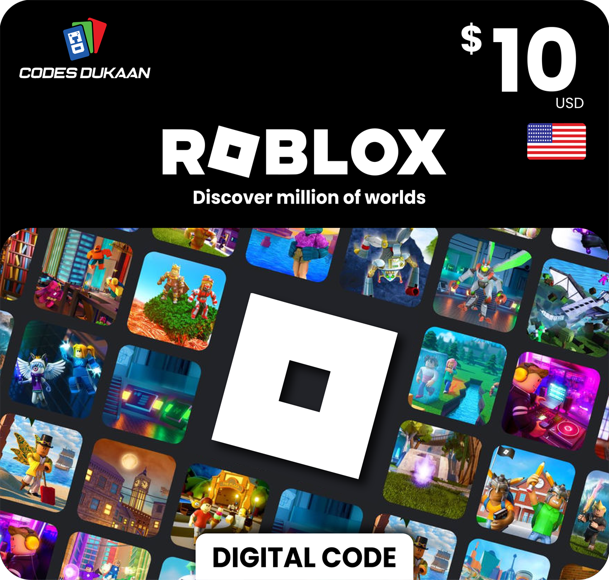 10$ Roblox USA (800 Robux) in Pakistan for Rs. 2950.00