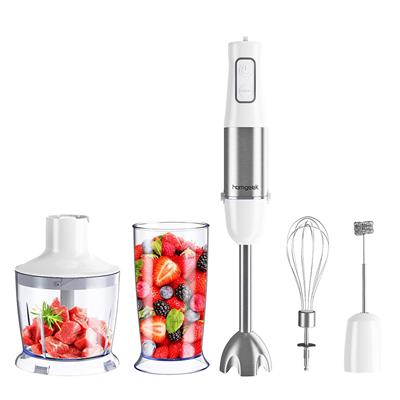 Homgeek 5-in-1 Hand Blender Set 500W, 6-Speed, 5-in-1, Stainless Steel, with BPA Free Food Grinder