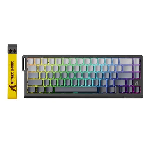 Attack Shark X68 HE 60% Wired Gaming Keyboard Rapid Trigger, Actuation Point Adjustable, Magnetic Switch Up to 8K HZ, PBT Keycaps for Win/Mac, RGB Mechanical Keyboard - Moonlit night