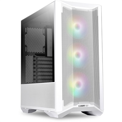 Lian Li LANCOOL II MESH RGB White Tempered Glass Gaming ATX Case -White Color