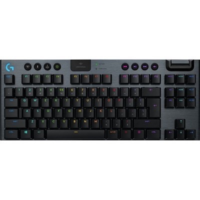 Logitech G915 TKL Tenkeyless LIGHTSPEED Wireless RGB Mechanical Gaming Keyboard (Carbon US International Clicky)