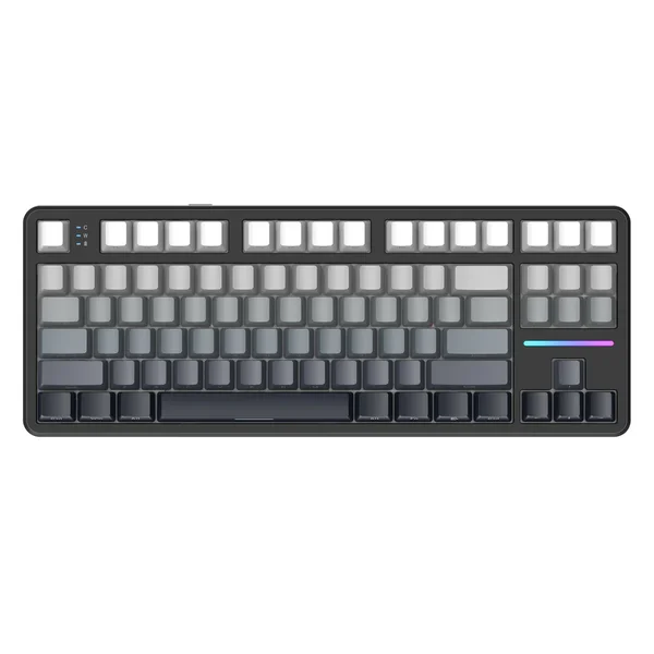 Attack Shark X87 Wireless Mechanical Keyboard, 75% TKL Custom Hot Swappable Keyboard, Gasket Mount Gaming Keyboard, PBT Keycaps, Pre-Lubed Strawberry Switches, 2.4GHz/USB-C/BT RGB Backlit Keyboard - Moon Night