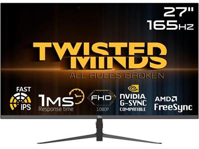 Twisted Minds 27" FHD 165Hz 1ms VA Gaming Monitor TM27DFI GSYNC