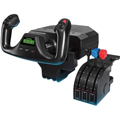 Logitech Flight Yoke System Professional Simulation Yoke and Throttle Quadrant