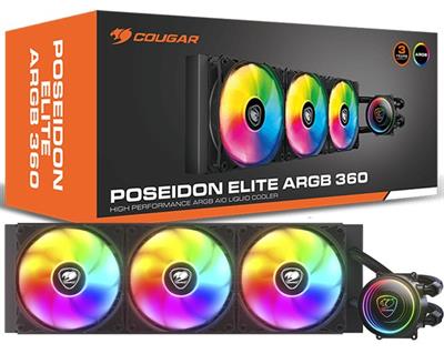 COUGAR AIO Liquid Cooling Poseidon Elite 360 ARGB. - Black