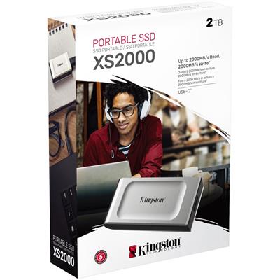 Kingston XS2000 2TB USB Type-C 3.2 Gen 2x2 Portable Drive External SSD