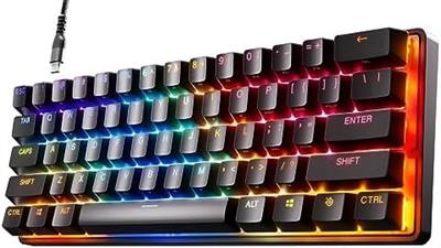 SteelSeries New Apex 9 Mini HotSwap Optical Mini Gaming Keyboard – 60% Compact Design (Optical Switches)