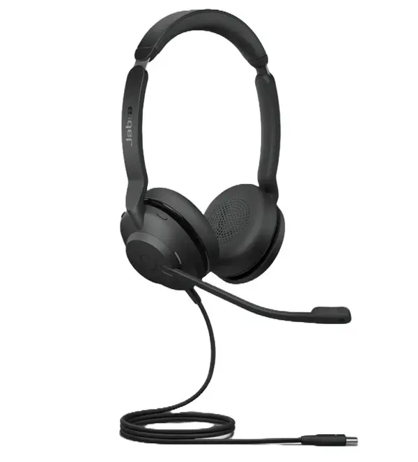 Jabra Evolve2 30 SE Wired Dual-Ear Headphones with Microphone for Work – Computer Headset – Black