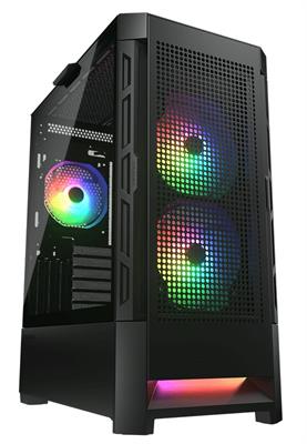 Cougar AIRFACE RGB Mid Tower Case with Brilliant Lighting Scenery and Excellent Cooling Performance (Mesh Front Panel) (Black)