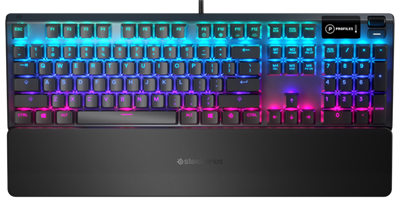SteelSeries Apex 5 Hybrid Mechanical OLED Smart Display USB Gaming Keyboard - (Hybrid Blue Switch)
