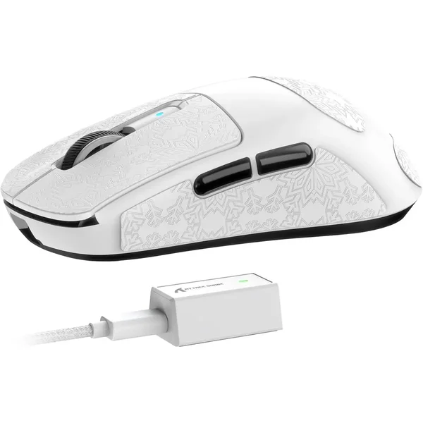 Attack Shark R6 Wireless Gaming Mouse, Tri-Mode Connection, 39 Grams Superlight, PAW3950 42K DPI Sensor, 8K Polling Rate, MCU Nodic 52840, 7 Programmable Buttons, for PC/Mac/Linux/PS - White