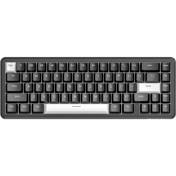 Attack Shark X65 HE Wired Rapid Trigger Magnetic Switch 65% Mechanical Gaming Keyboard, Hall Effect Top Mounted RGB Hot Swap,Adjustable Actuation, 8KHZ Polling Rate, PBT Keycaps for Win/Mac Black