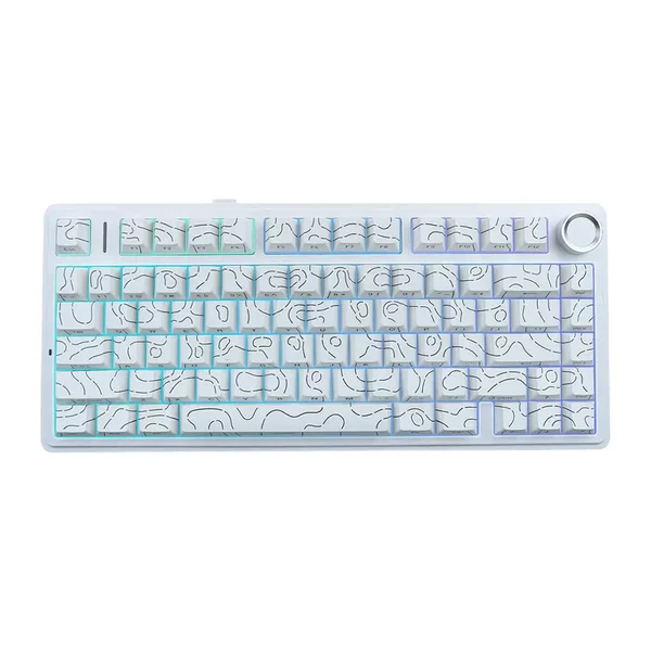 Aula F75 Gasket Mechanical Keyboard, 75% Wireless Hot Swappable Gaming Keyboard -  White Contour