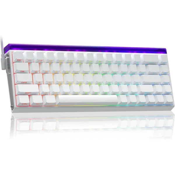 Aula Hero 68 HE 60% Gaming Keyboard Wired, Hall Effect Magnetic Switch Keyboard - White