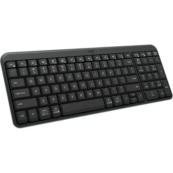 Logitech K250 Wireless Keyboard Compact Bluetooth, Number Pad, Black