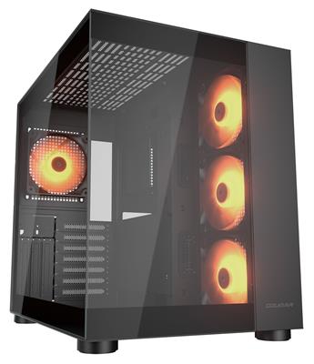 COUGAR FV150 RGB Mid-Tower / Dual-chamber Fishtank ATX Case - Black