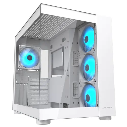 COUGAR FV150 RGB Mid-Tower / Dual-chamber Fishtank ATX Case -White