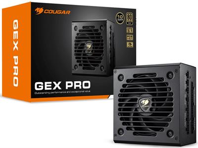 Cougar GEX PRO Gaming Psu Gex, 80+ Gold Certified, Fully Modular, 750W, 120Mm Hydro-Dynamic-Bearing Fan - Black