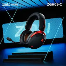 Zidli Magnetic Power ZGH05-C Gaming Headset Wired USB Interface 7.1 - Black/Red