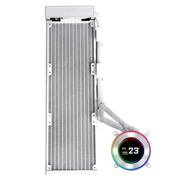 Lian Li Hydroshift II 360 LCD Liquid CPU Cooler Fits Most PC Fans - White