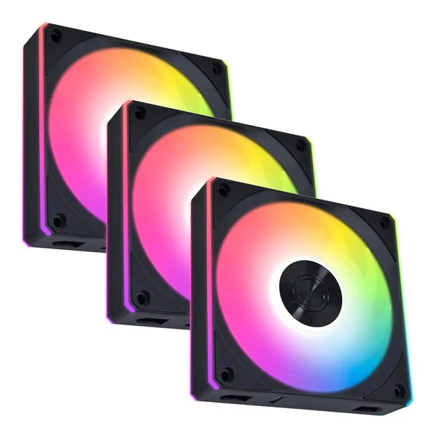 Lian Li UNI Fan CL120 ARGB 120mm PWM Fans - Triple Pack (Reverse Blade), 2.4 GHz Wireless Signal RGB & PC Case Fans Control, Daisy-Chain, Controller Included and Required - White