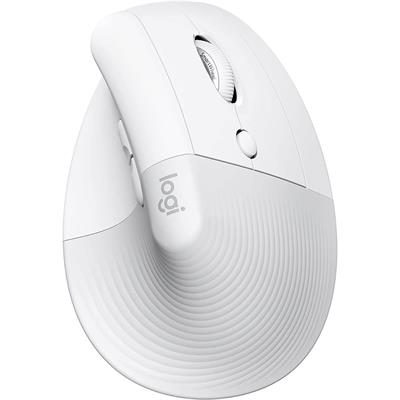 Logitech Lift Vertical Ergonomic Mouse - Ergo Series, Wireless, Bluetooth or Logi Bolt USB - Off-White