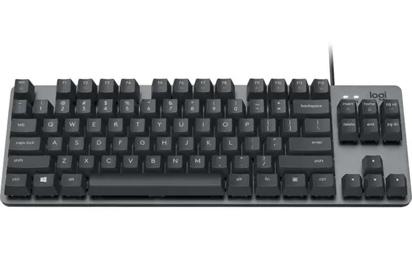 Logitech K835 TKL Mechanical Aluminum Keyboard, Graphite, Textured Gray, TTC Blue MX Mechanical Switches