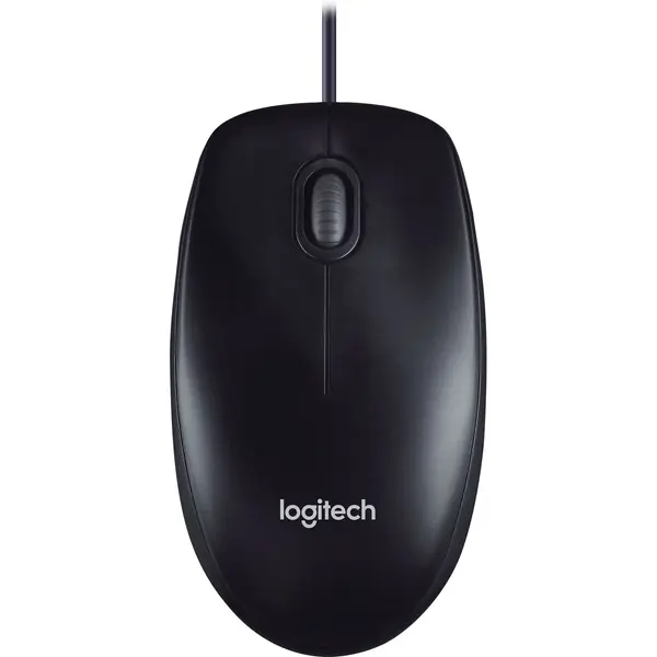 Logitech M100 Optical USB Corded Mouse – Black