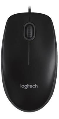 Logitech Optical USB Mouse B100 (910-001439) Black 3 Buttons 1 x Wheel USB Wired Optical 800 dpi Mou