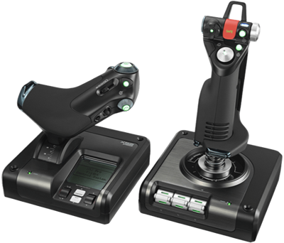 Logitech X52 Professional H.O.T.A.S. Part-Metal Throttle And Stick Simulation Controller 