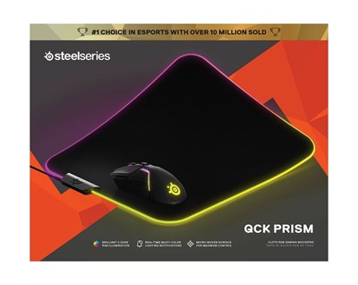 SteelSeries QCK PRISM Cloth RGB Gaming Mouse Pad (Medium)