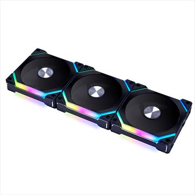 Lian Li UNI Fan SL120 V2 RGB Triple Fan Pack with Controller - Black
