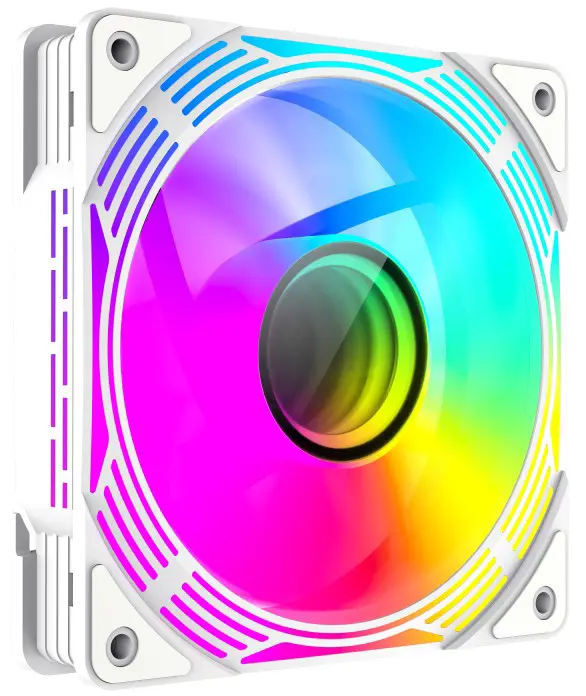 GameMax FN12A-C8I-RW, Reverse 120mm  ARGB Fan -White
