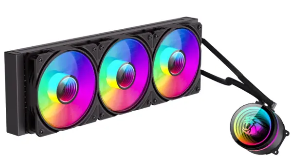 GameMax ICEBURG 360 Infinity BK 360mm ARGB 300W TDP Leak-Proof Multi-Platform AIO Liquid CPU Cooler - Black