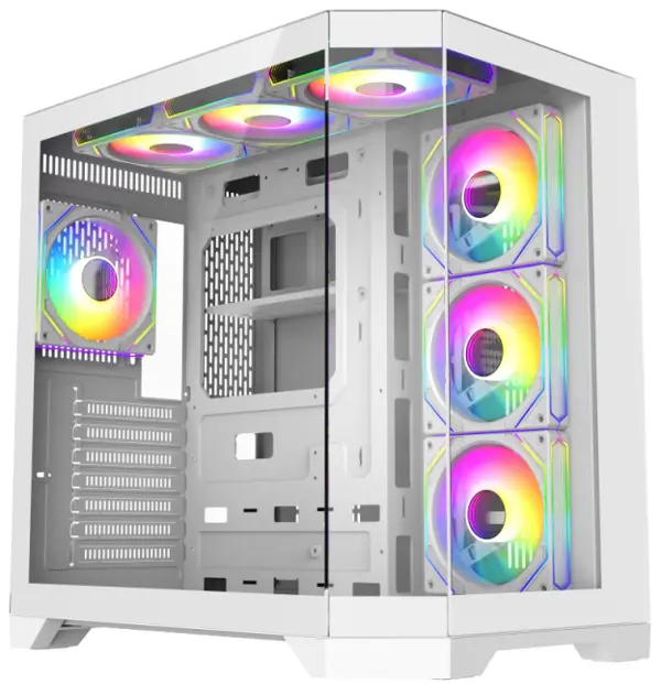GameMax HYPE-A WH full viewed designed Mid Tower ATX PC  Gamig Case - White
