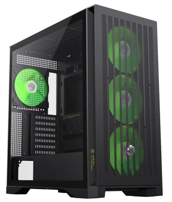 GameMax LEADER 2 BK Mid Tower Gaming Case - Black