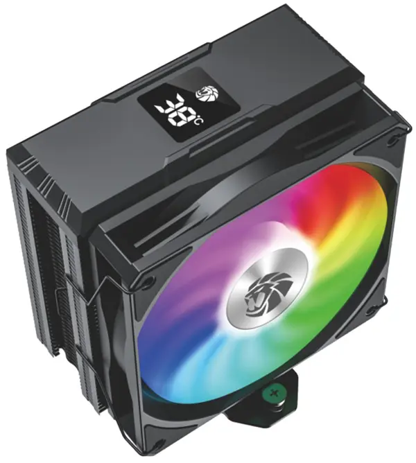 Gamemax Sigma 520 Digital BK Tower CPU air cooler, Painted Black, Fours thermal tubes, Supports Intel Gen12,13 CPUs and AMD latest model, ARGB lighting effects - Black