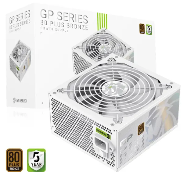 GAMEMAX GP 650B HW 80+ Bronze Ultra-Stable, Smart Fan, and Premium Heat Dissipation  Power Supply - White